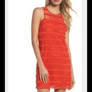 Ali & Jay Lulu Red Orange Lace Fringe Dress